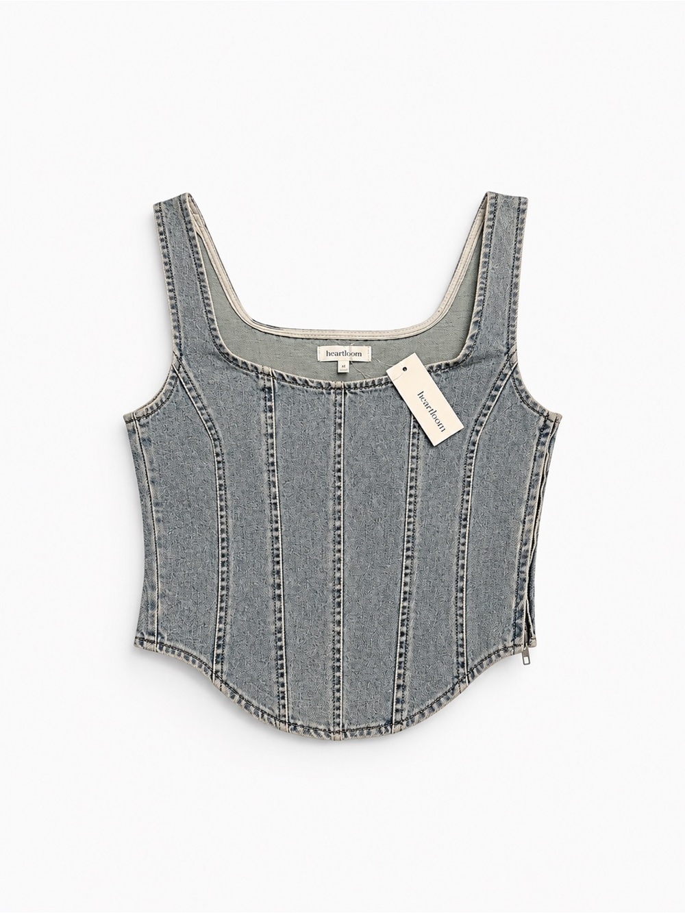 NWT Heartloom light blue Washed Denim Corset Camisole